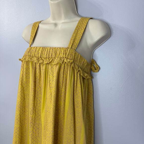 Cleobella Melani Shoulder-Tie Organic Cotton Ankle Midi Dress Beach Vacation XS - Picture 3 of 11